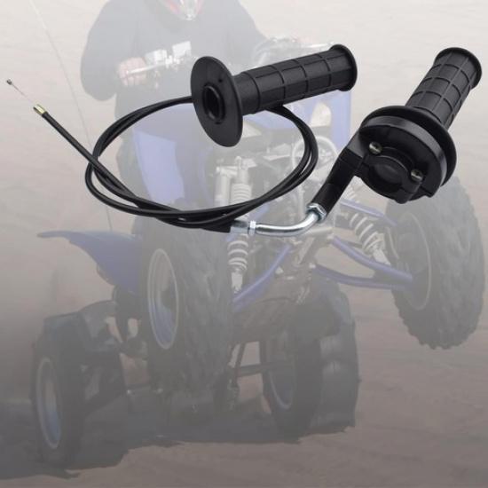 Twist Throttle Accelerator Handle Grips and Bent Cable Set for 50cc 110cc 1