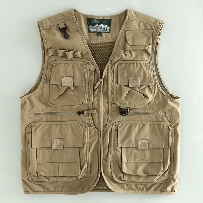 Außenhandel Originalbestellung Export Schnittetikett Mode Mehrere Taschen Herrenweste Lässig Atmungsaktiv Outdoor Schwanz Einzelweste Trend
