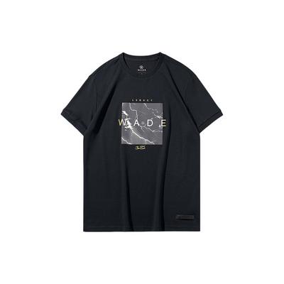 Way Of Wade Lightning Graphic Print Short Sleeve T-Shirt Men Tops Black AHSQ465-1