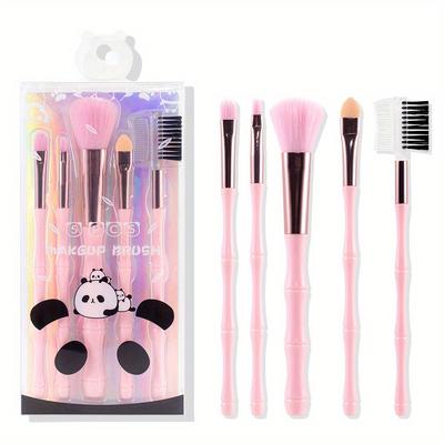 Kosmetické nástroje 5 sad přenosných štětců na make-up, tvářenky, oční stíny, rty