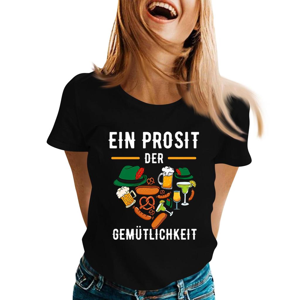 Fashion Casual Unisex Letter Print T-Shirt with Festival Graphic Design - Short Sleeve Round Neck Tee for Men and Women