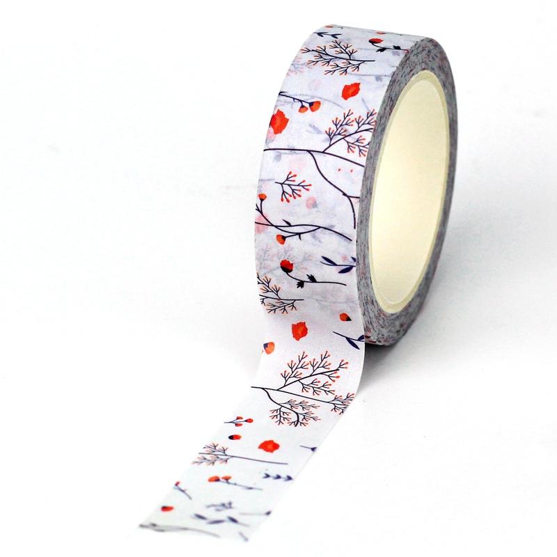 NEW 1PC. 10M Decorative Plant Flowers Leaves Washi Tape Set Scrapbooking Journaling Adhesive Masking Tape Cute Papeleria