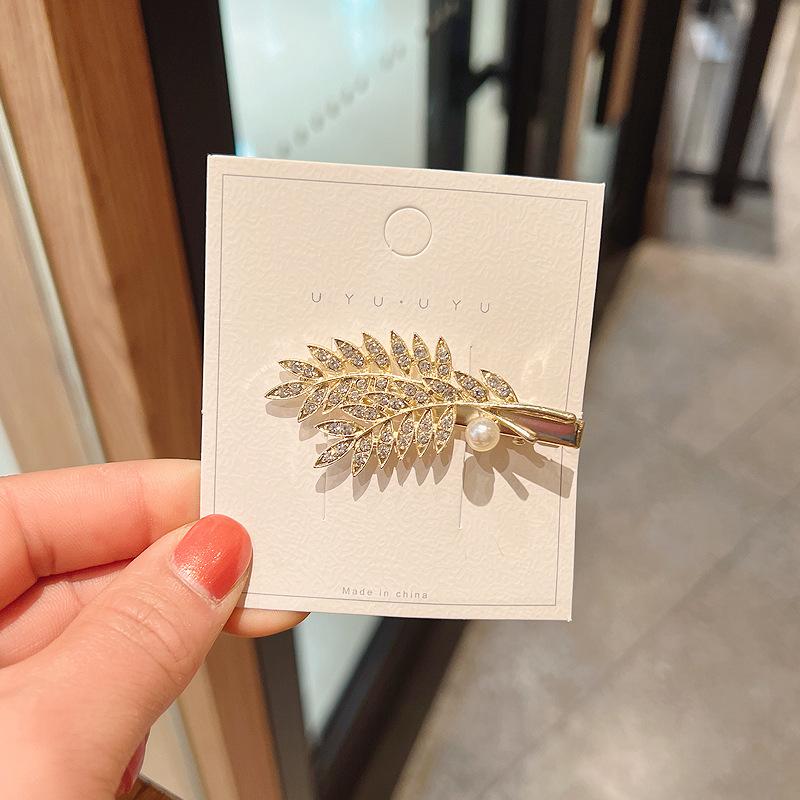 Hanfu style ancien couvre-chef ventilateur pince à cheveux perle frange canard bec pince côté pince cheveux fée disque pince amour pince à cheveux