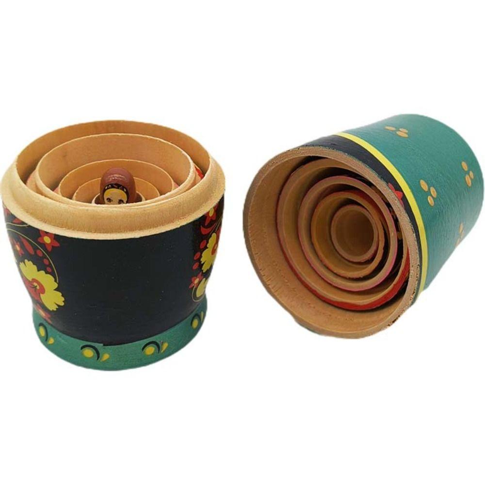 6 Layer Animal Russian Nesting Doll Wooden Animal Stacking Dolls  Birthday Gift
