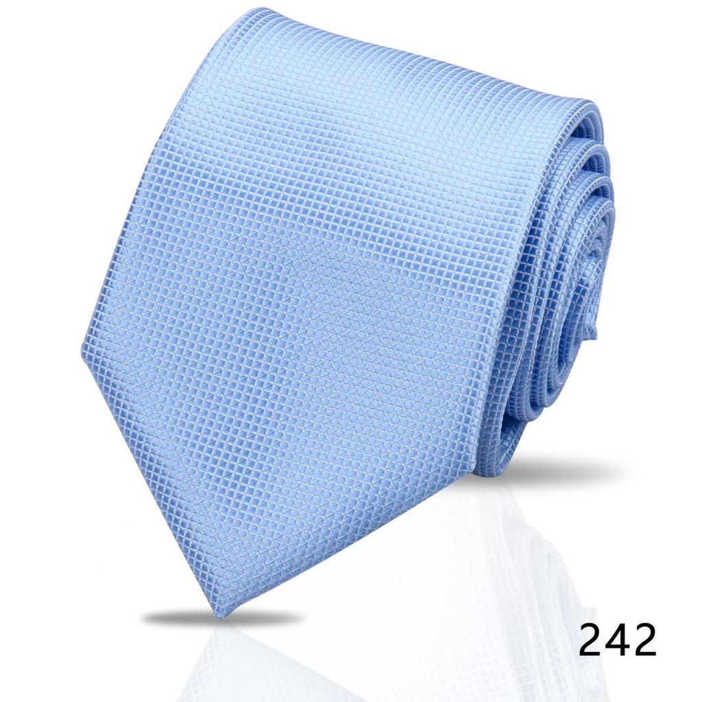 Men's High-Grade Black and Red Striped Silk Tie for Formal and Wedding Wear - 8CM