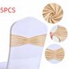 5pcs No Tie Chair Sashes Spandex Material Spandex Chair Sashes Chair Cover Decor Bands  For Wedding