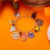 Halloween-Serie Fliegende Katze Skelett Geist Anhänger Armbänder für Damen Handgemacht Dicke Kette Charm-Armband Party Schmuck Geschenke