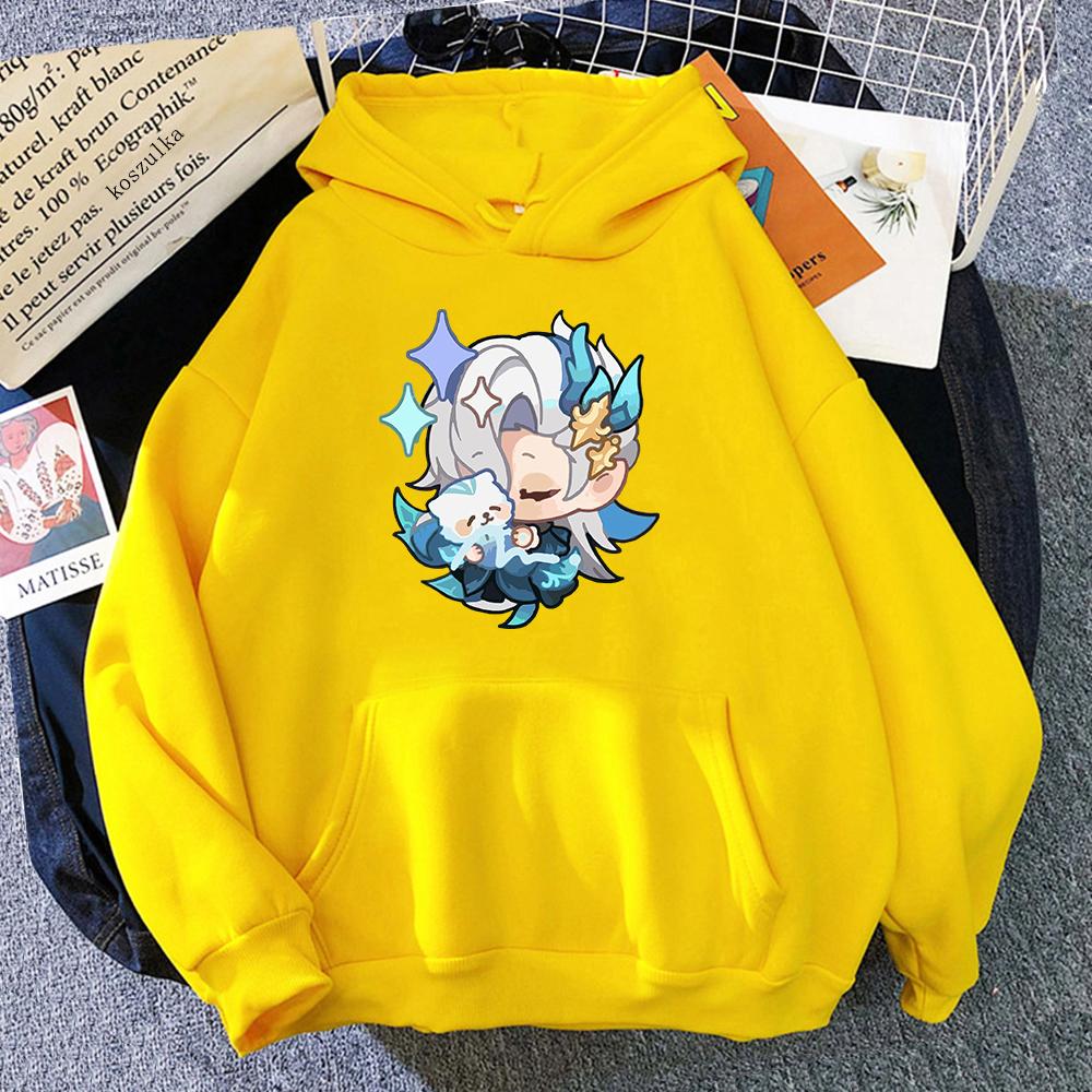 2025 Anime Genshin Impact Neuvillette Hoodie Kawaii Women_men Hoodie Funny Unisex Sweatshirt Vintage Aesthetic Harajuku clothing