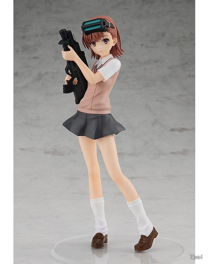 17CM Misaka Imouto Figure Anime To Aru Kagaku No Railgun T Uniform Cute Cool Get A Model Toy Gift Collection Ornaments PVC
