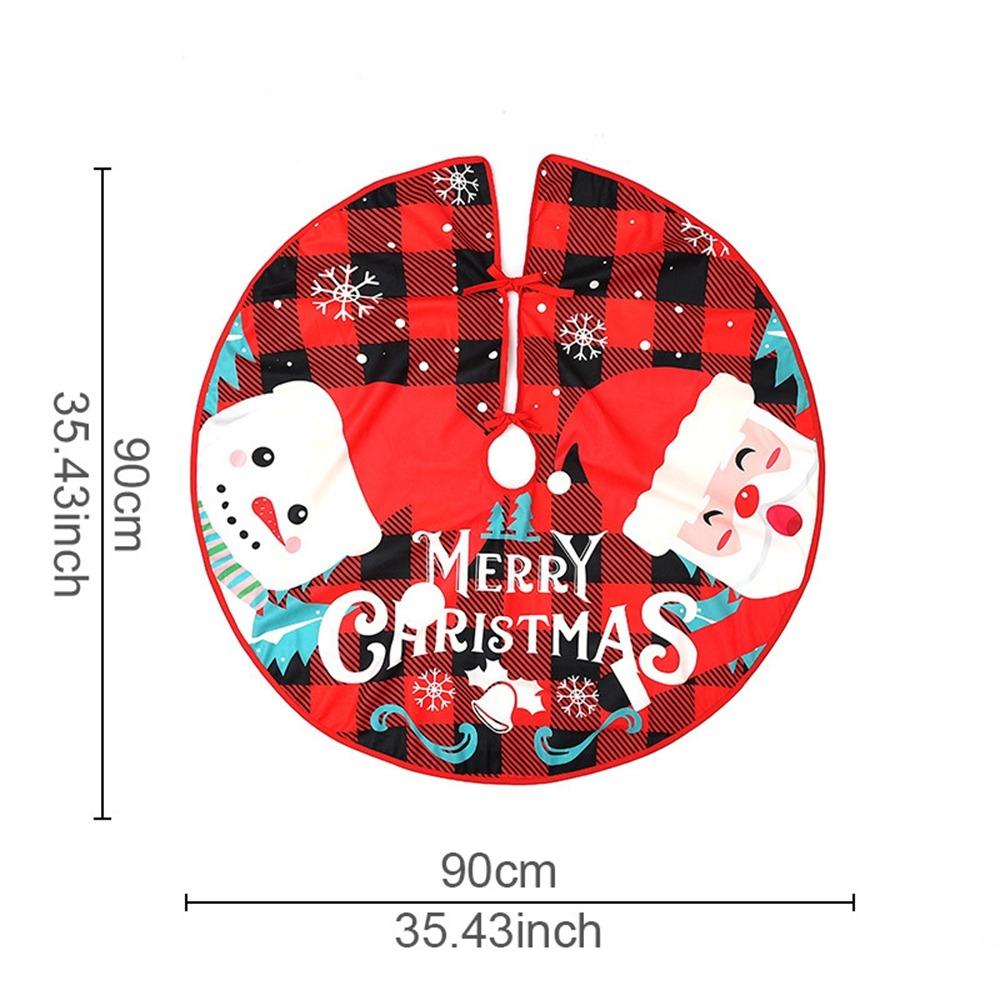 Party Decor Christmas Tree Skirt Merry Christmas Happy New Year Outdoor Blanket Snowman Santa Elk Home Supplies Xmas Floor Cover