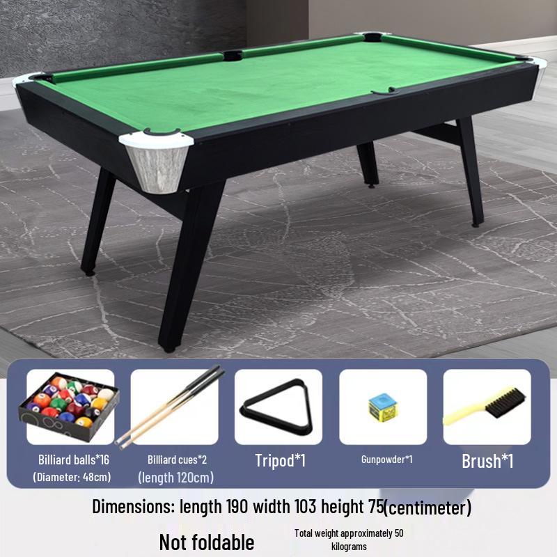 Foldable 2-in-1 Kids Pool & Ping Pong Table - Indoor American Black Eight Style
