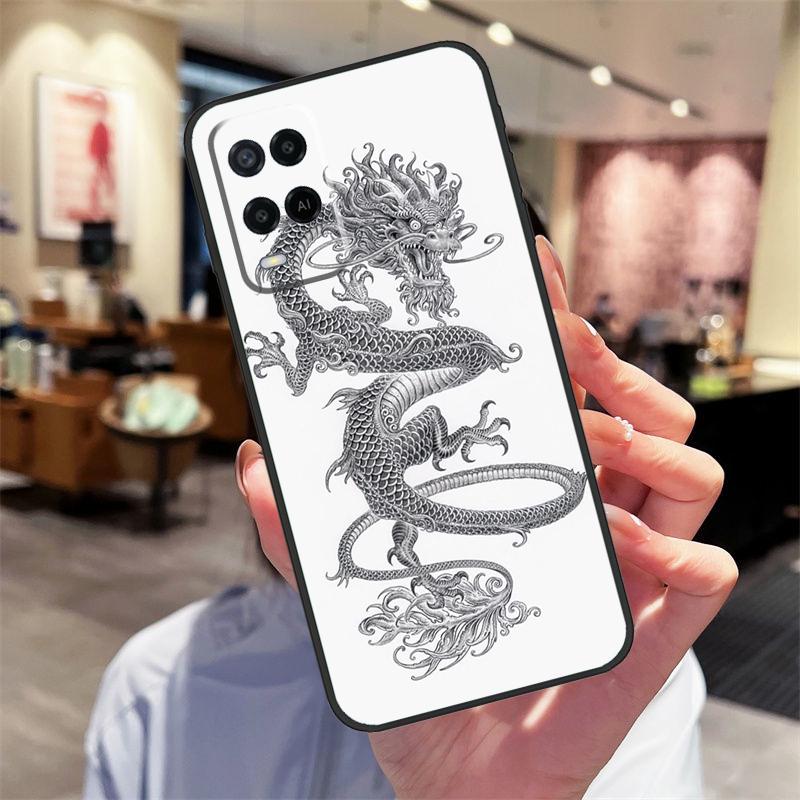 Chinese Dragon Case For Oppo A94 A74 A54 A18 A38 A58 A78 A98 A40 A60 A80 A16 A76 A96 A15 A17 A77 A57S Cover