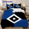 Set Copripiumino Trapuntato con Motivo Hamburger SV Federa Decorazione per la Casa Regalo di Compleanno (1 * copripiumino + 2 * federa, senza nucleo)