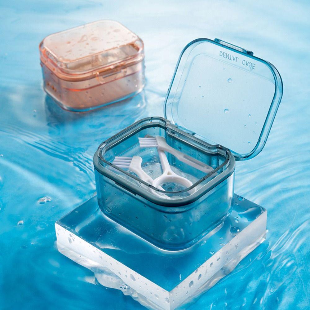 Soak Orthodontic Retainer Denture Case Tooth Socket Box Braces Storage Box Mouth Guard Container
