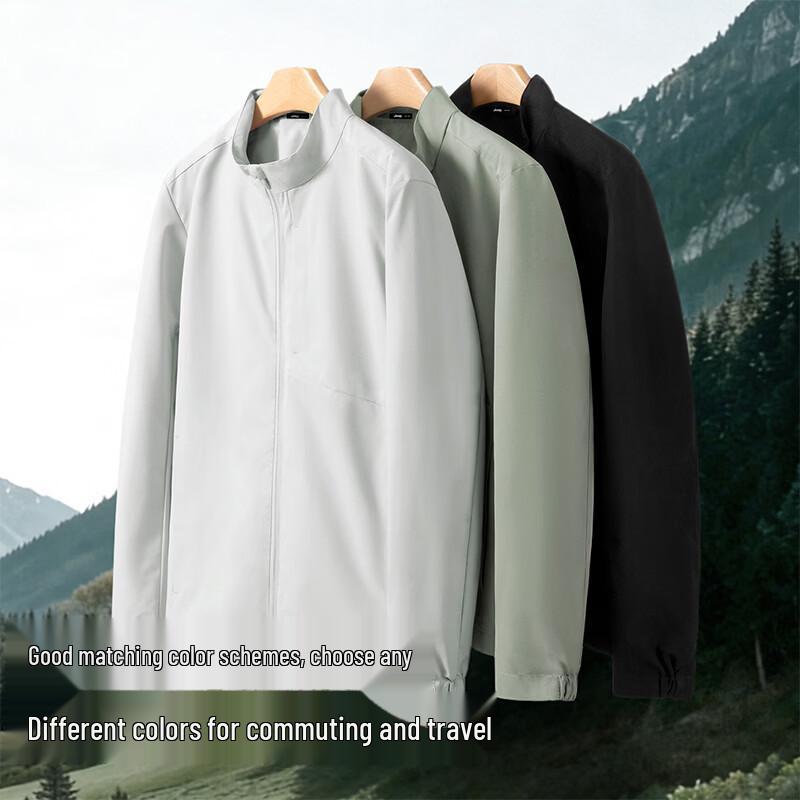 Jeep Men's Spring/Autumn Casual Stand-Collar Bomber Jacket