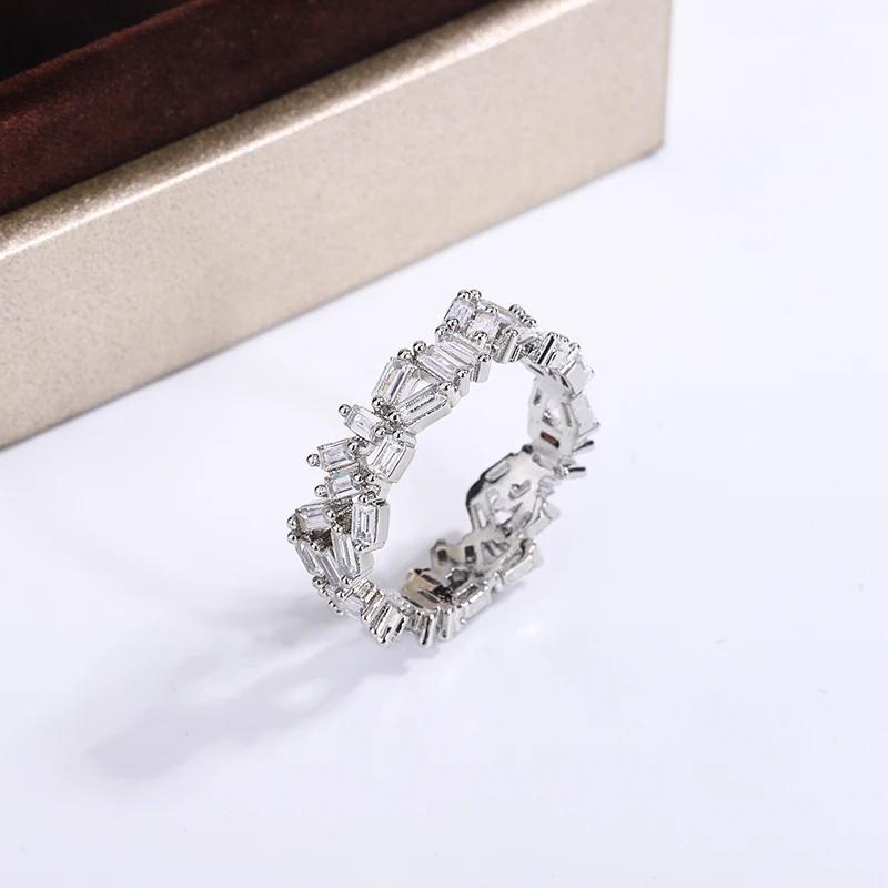 Exquisite Irregular Women's Zircon Ring Fashion Women's Ring Anniversary Gift  Diamond Ring Wedding Rings for Women