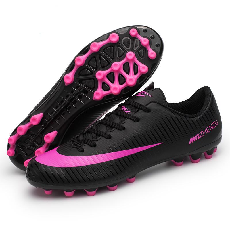 Low-Top Football Shoes Tf Broken Nails Artificial Turf Ag Nails Leather Feet Boys And Girls Children Youth Student Training Shoes