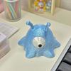 3D Printed One-Eyed Alien Ornament, One-Piece Molding Alien Figure with Flashing Blue Pearlescent Texture, Desktop Decoration