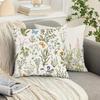 New Wildflower Pillow Cover Farmhouse Style 45 x 45 Square Cushion Covers Breathable Thin Linen Pillowcase Outdoor Decor