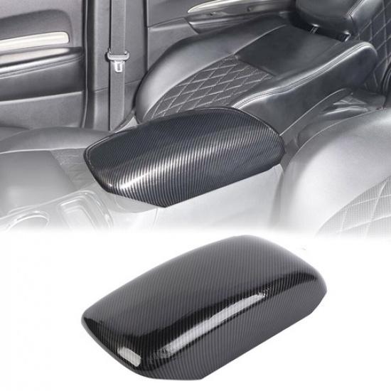 Armrest Box Panel Trim Cover For Jeep Grand Cherokee /Durango 11-20 Carbon Fiber
