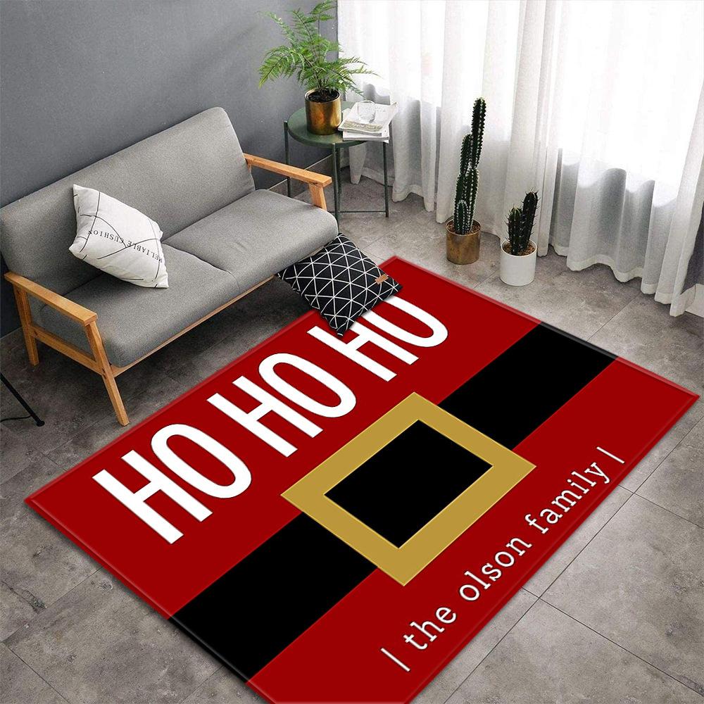 Dywaniki Świąteczne Święty Mikołaj Bałwan Dywan Obszarowy do Salonu Dywan do Zabawy do Pokoju Dziecięcego Mata Podłogowa do Sypialni Kuchni Wycieraczka Wejściowa