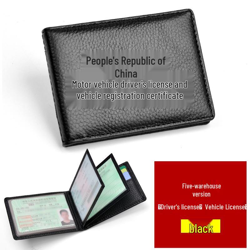 Portofel autentic din piele: Portofel pentru Permis de Conducere, Card Bancar și Card de Autobuz
