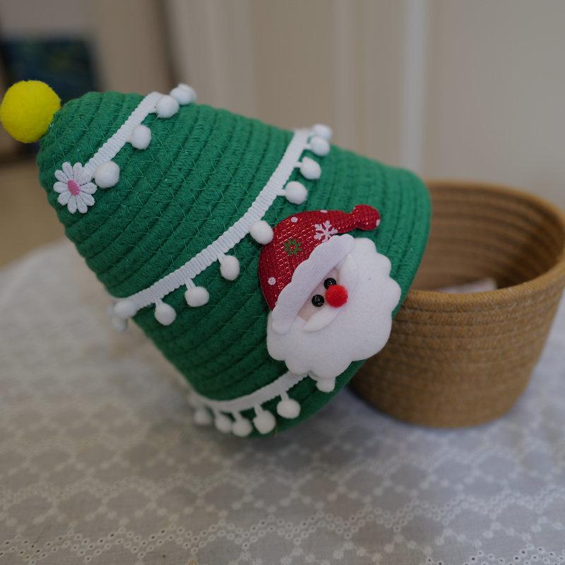 Handwoven Cotton Rope Storage Basket with Lid - Ideal for Living Room & Bedroom