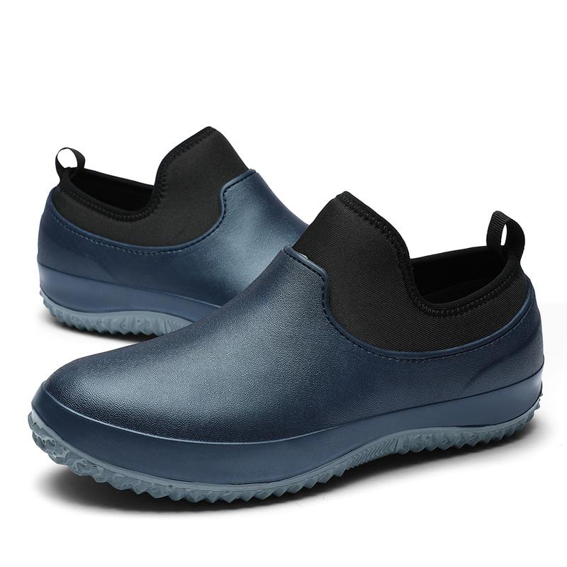 Herren-Regenschuhe in Übergröße, modische Low-Top-Regenstiefel, rutschfeste Angelschuhe, Küchenarbeitsschuhe, kurze Gummistiefel für Herren