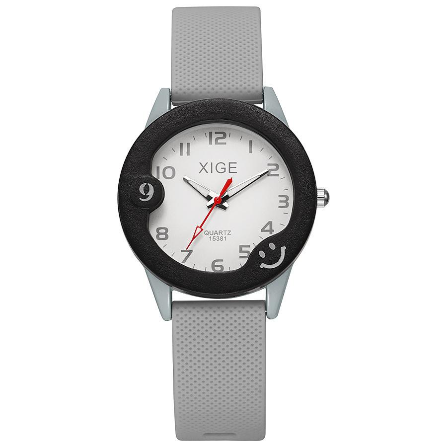 Cute Children S Waterproof Quartz Watch Candy Color Simple Silicone Waterproof Sports Gift Watch Children S Watch серый