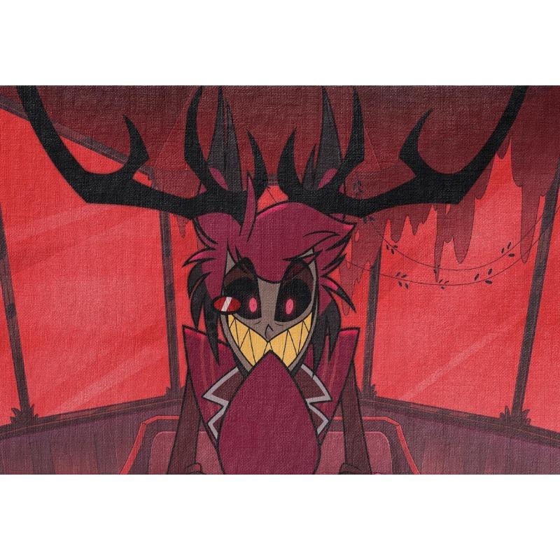 Anime Alastor H-Hazbin H-Hotels Cartoon Character Dark Red Black Poster Print Wall Art Pictures Canvas Painting Room Home Decor