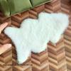 1/12 Dollhouse Imitation Sheepskin Plush Rug Model Bedroom Living Room Floor Mat Decoration Doll House Accessories