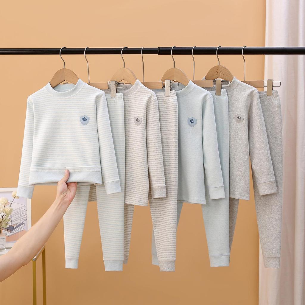 Children's Cotton Underwear Set: Boys' Autumn Clothes & Trousers, Girls' Pajamas, Baby Base Layer, Cotton Flannel Homewear