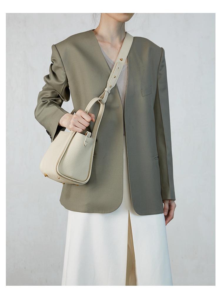 In Stock: Songmont Medium Pine Basket Handbag, Large Capacity Crossbody Bucket Bag