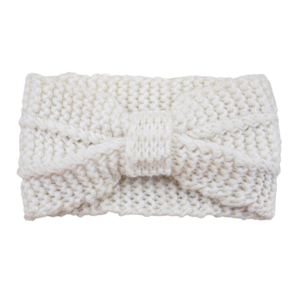 Effen Kleur Gebreide Hoofdbanden Winter Oorwarmers Gedraaid Elastisch Tulband Vrouwen Meisjes Haarbanden Pluche Gebreide Hoofddoek Hoofddeksel
