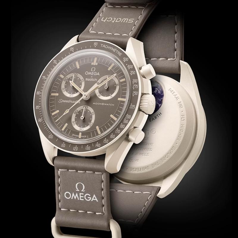Swatch x Omega Bioceramic Moon Mission On Earth Desert Men Watches Brown SO33T103