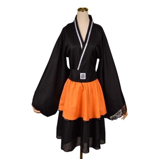 Dospělý japonský Kimono Cosplay Akatsuki Cloud Print Uchiha Sasuke Hyuga Hinata Lolita Kostýmní šaty Ženy Halloween