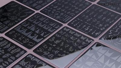 Französisch Stil Nägel Kunst Stempel Platten Blatt Blume Edelstahl Schablonen Nagel Druck Bild Maniküre Stempel Werkzeuge
