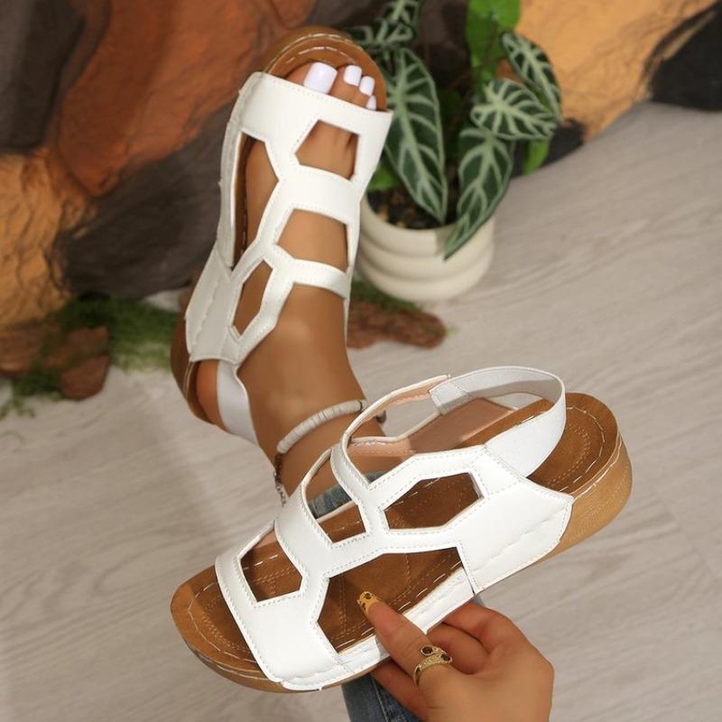 Women Sandals Summer Beach Sandals Women Casual Wedges Footwear Summer Shoes Soft Heeled Sandals Woman 35EUCN36 белый 1600₽