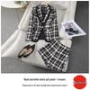 Zihong Women's Green Plaid Blazer: New 2024 Slim-Fit for Autumn/Winter