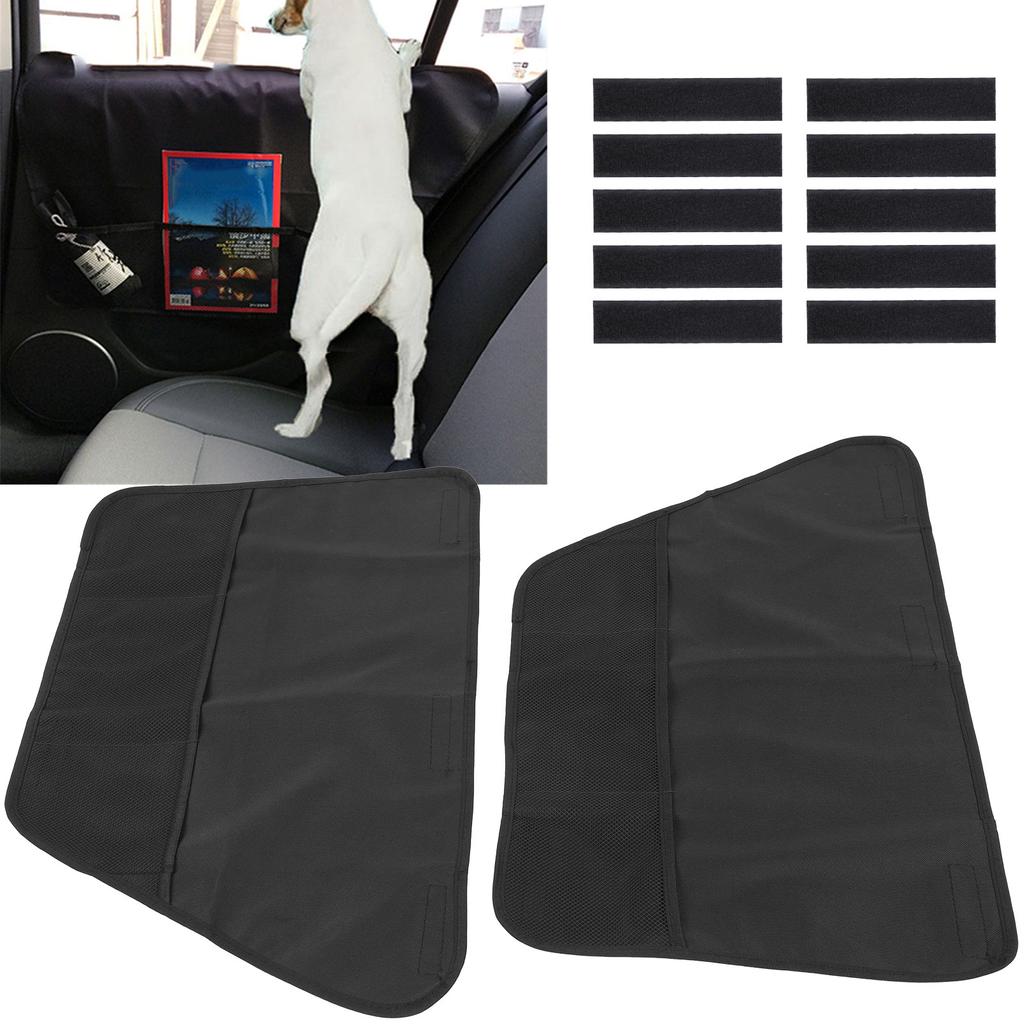 2pcs Pet Car Door Guard Protector Storage Bag AntiScratch for Dog Traveling Outside