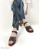 maRe maRe Women's Sandals, Comfortable to Walk in, Thick Heel, Made in Japan, Soft Sole, Wood-Like Ankle Strap, Size L, Oak