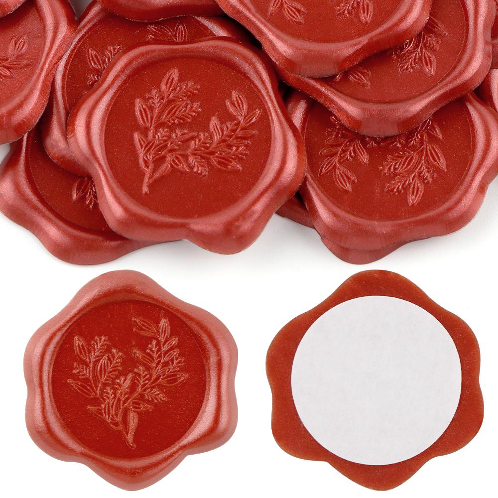 20Pcs Wax Seal Stickers Multicolor Eucalyptus Wedding Invitation Envelope Self- Adhesive Seal Stickers Perfect for Invitation