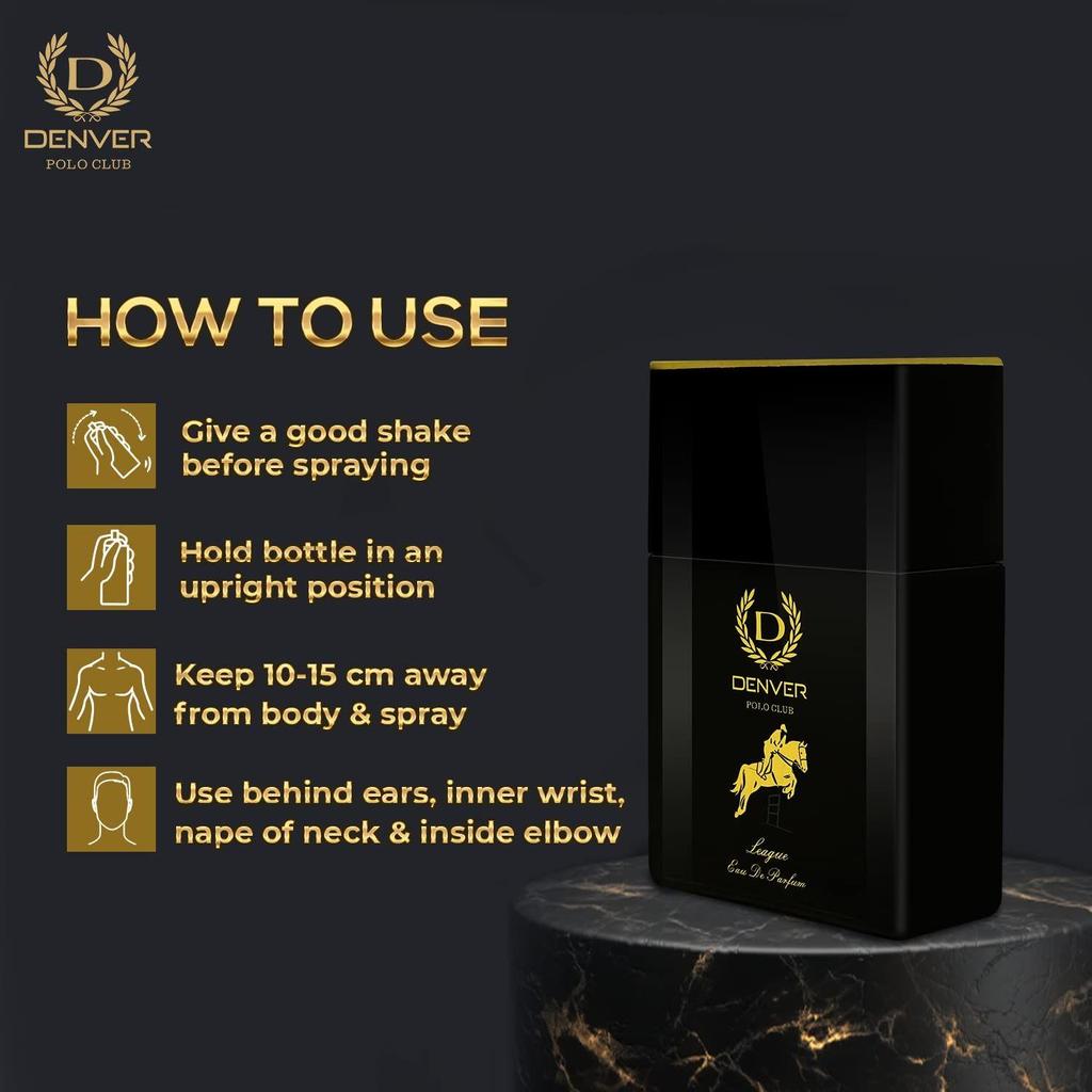 DENVER Sporting Club League Perfume For Men - 60ML |Premium & Long Lasting Perfume| Eau De Parfum