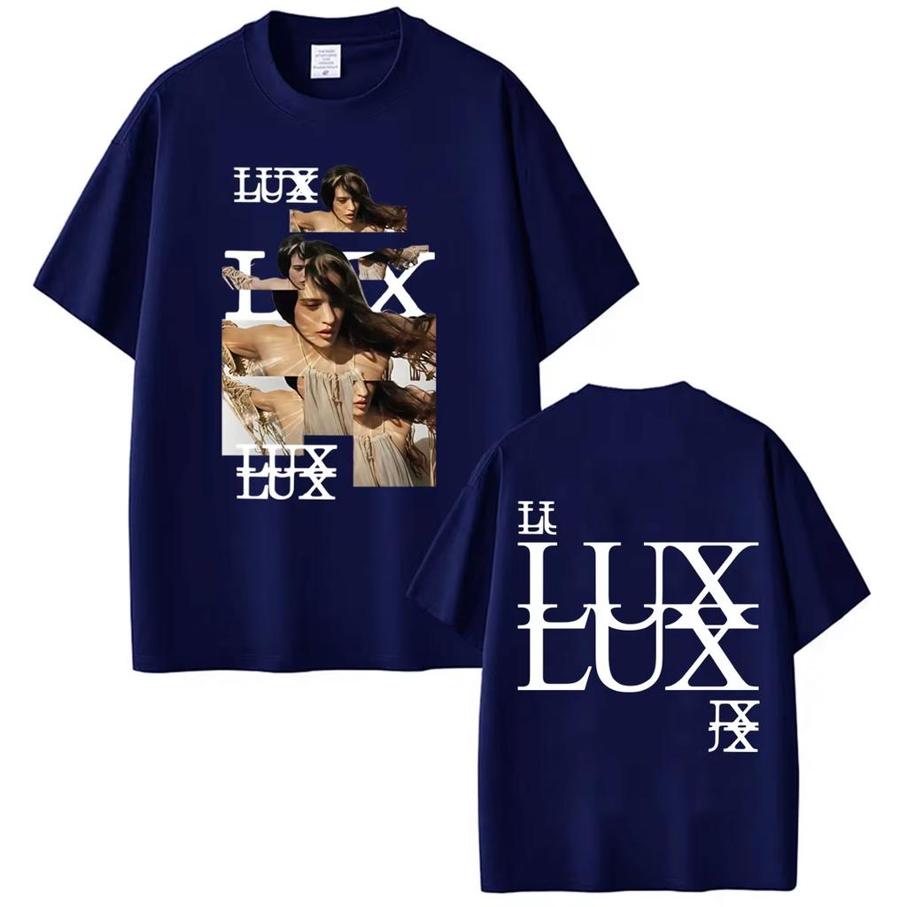 Singer Rosalia Lux 2026 Album Tour Print Vintage Loose Cotton Fashion Casual Short Sleeve Unisex And Unisex TShirt