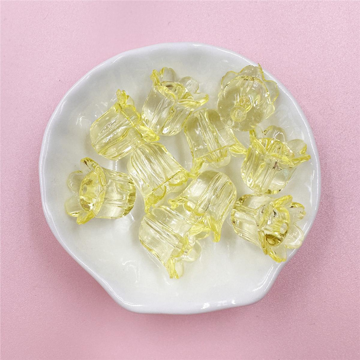 

17*15мм 10ШТ Креативные Акриловые Модные Бусины Ландыш Свободные Бусины для Изготовления Ювелирных Изделий DIY Ожерелье Материал Ручной Работы Браслеты Аксессуары жёлтый