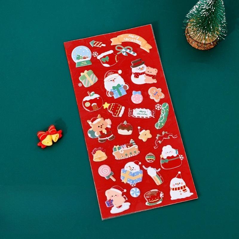 

1 упаковка милых рождественских наклеек для украшения дневника, скрапбука, канцелярских товаров, офиса, школы, альбома, подарок, рождественские наклейки, маленькие подарки
