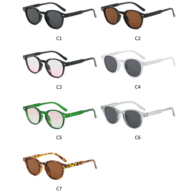 New Korean Round Plastic Sunglasses for Men and Women Fashion Trendy UV Resistant Glasses Outdoor Sunscreen Sunshade Eyewear