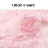 Sequin Mesh Lace Fabric 1yard 130cm DIY Bow Material DIY 3D Flower Tulle Fabric  Dress Decoration