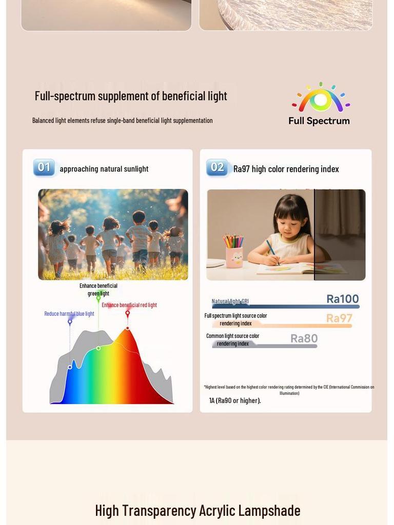 Modern Italian Minimalist Ceiling Light, Walnut Finish, Full Spectrum Eye Protection for Bedroom & Study