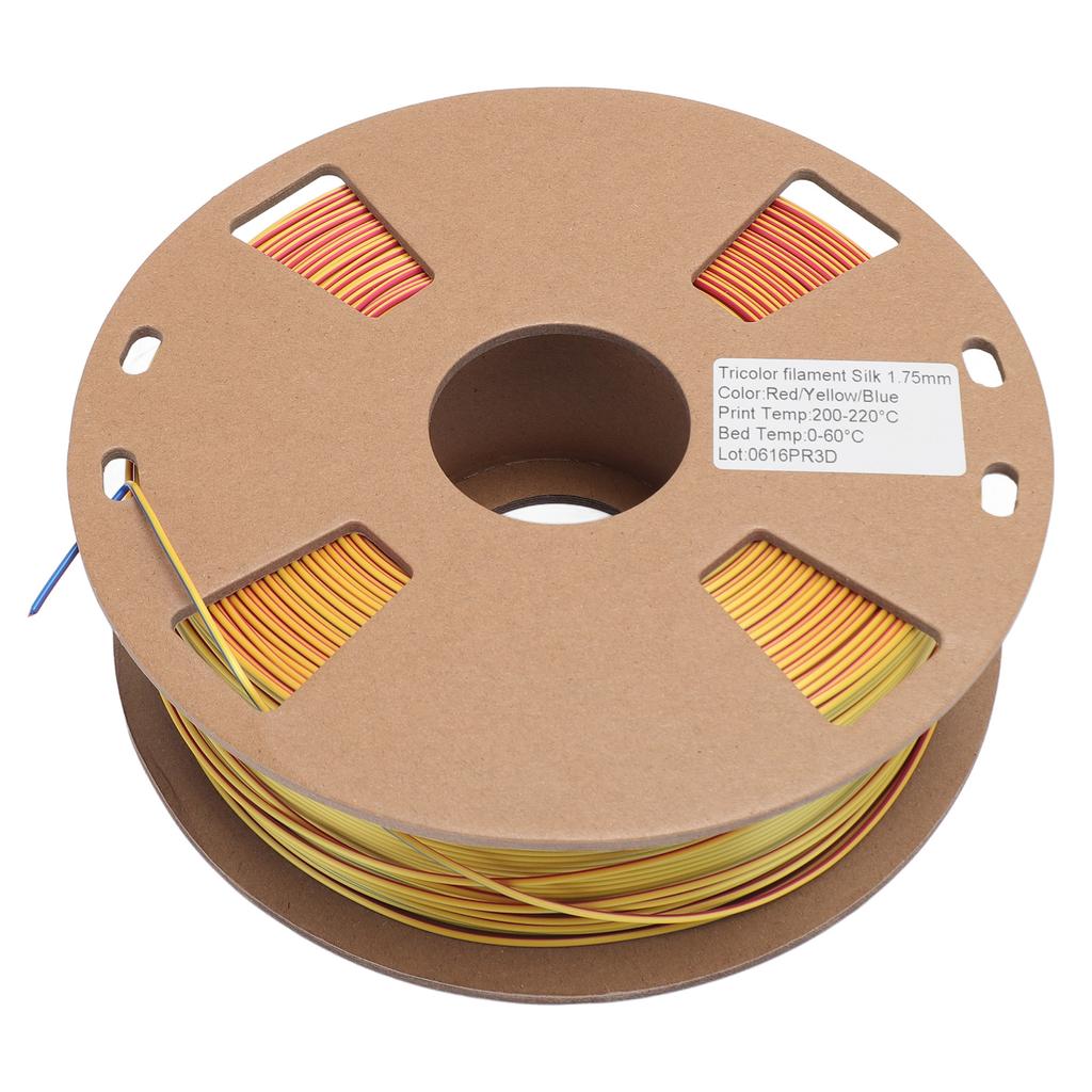 3D Printer Filament Triple Colors 1.75mm 2.2lb Net Weight 200 To 220 Celsius PLA Filament for